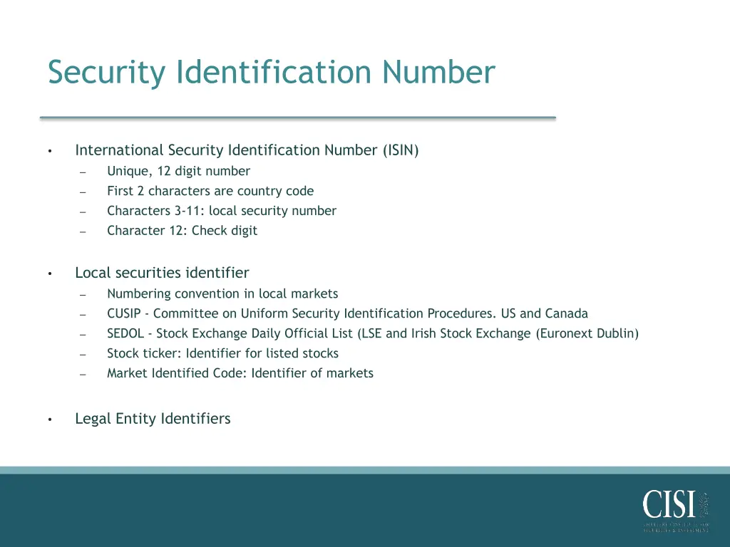 security identification number