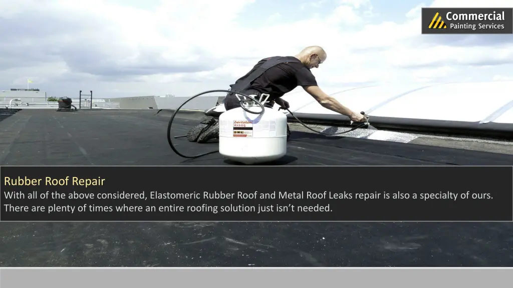 rubber roof repair with all of the above