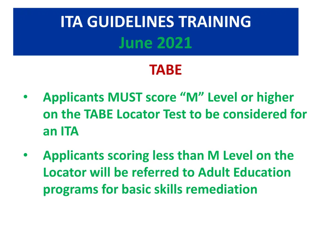 ita guidelines training june 2021 16