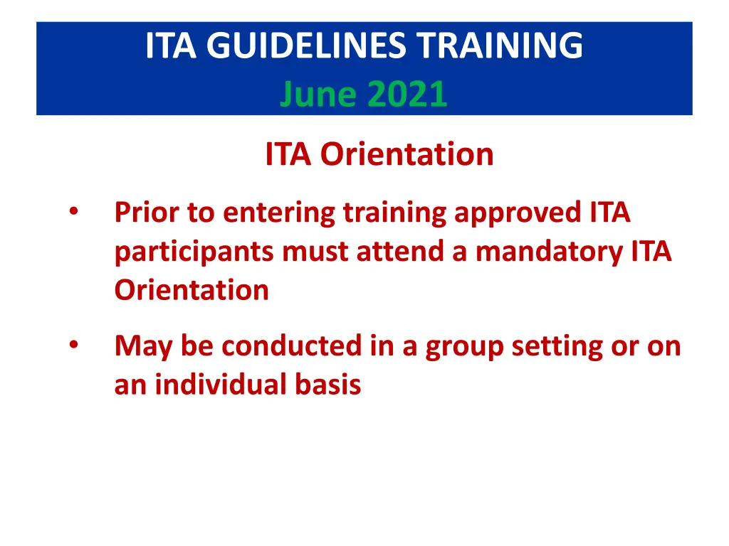 ita guidelines training june 2021 33