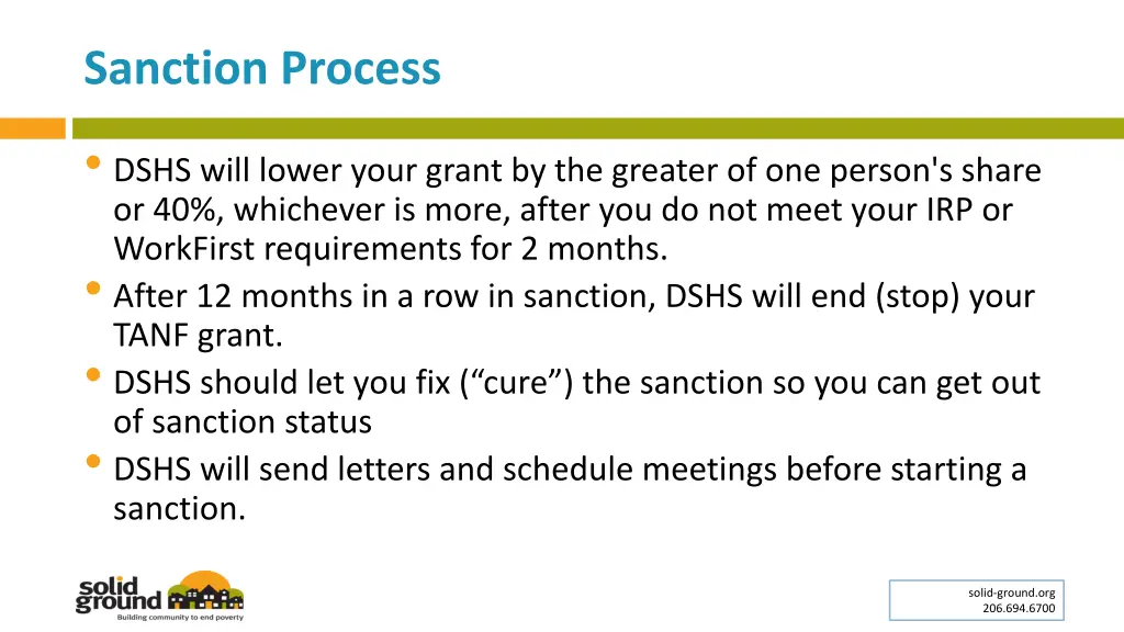 sanction process