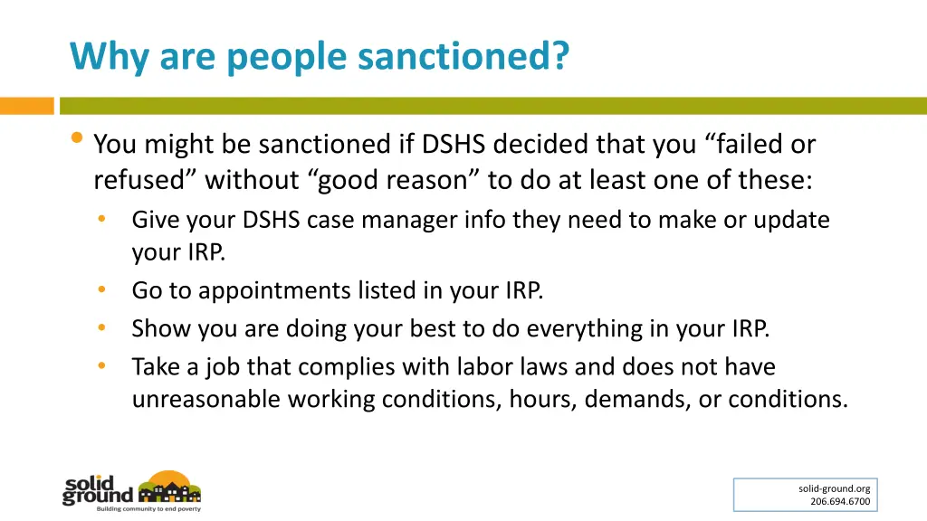 why are people sanctioned