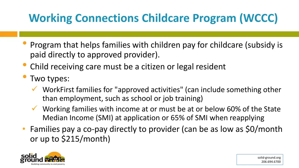 working connections childcare program wccc