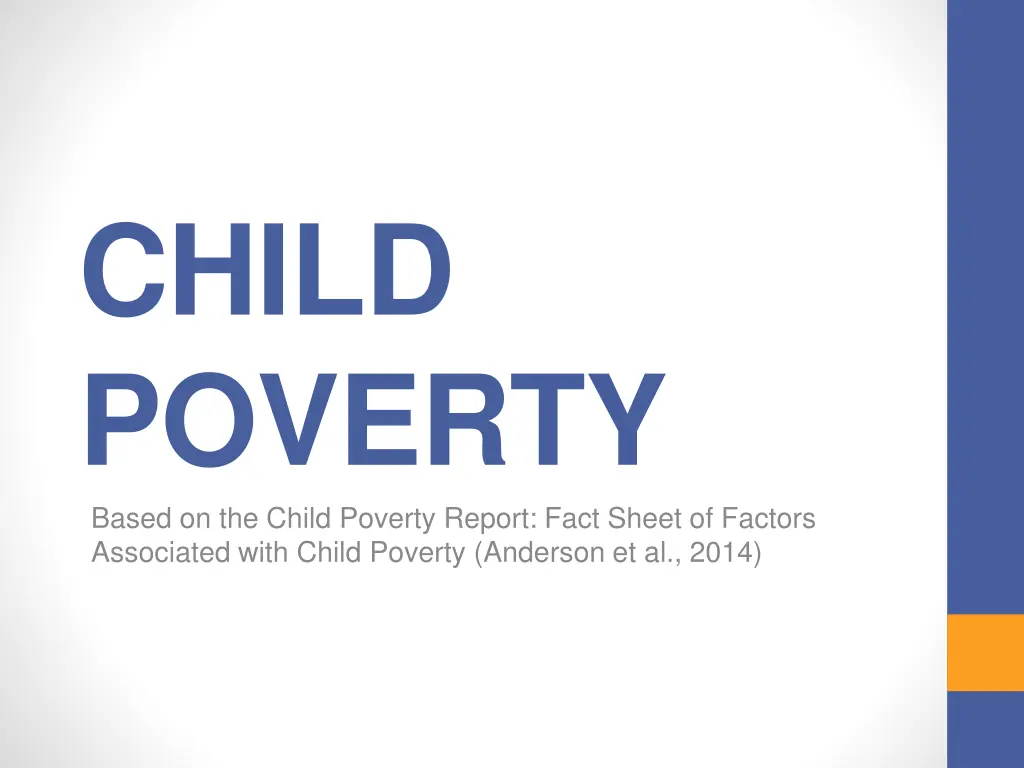 child poverty based on the child poverty report