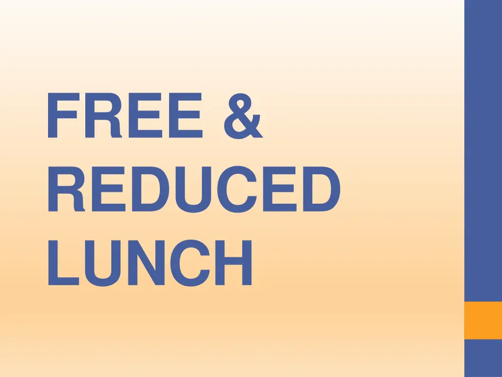 free reduced lunch