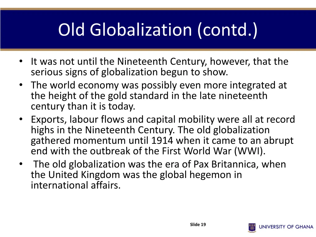 old globalization contd