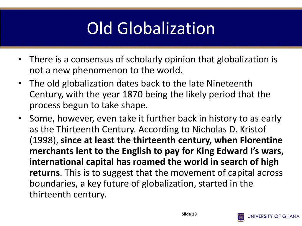 old globalization