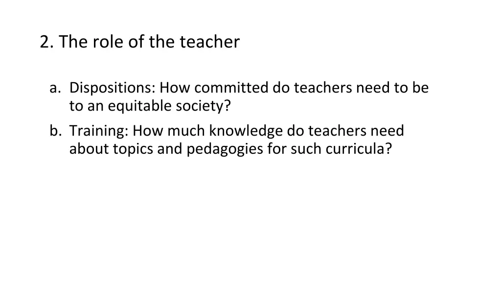 2 the role of the teacher