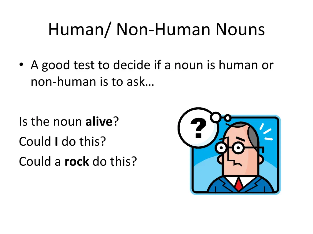 human non human nouns 1