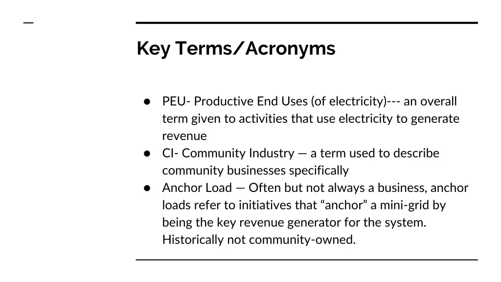 key terms acronyms