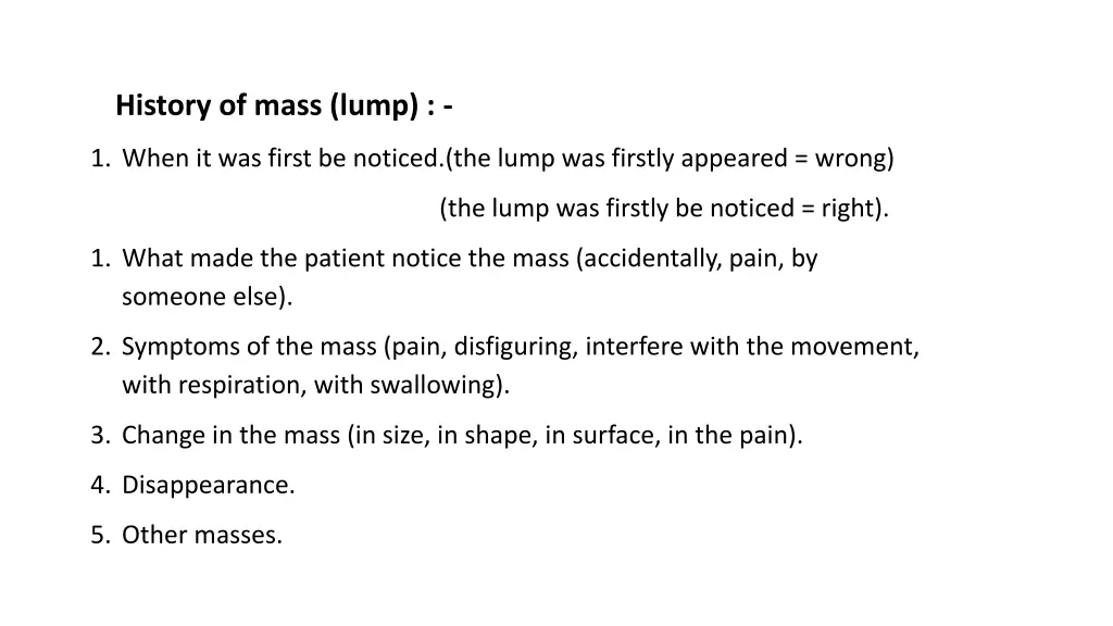 history of mass lump