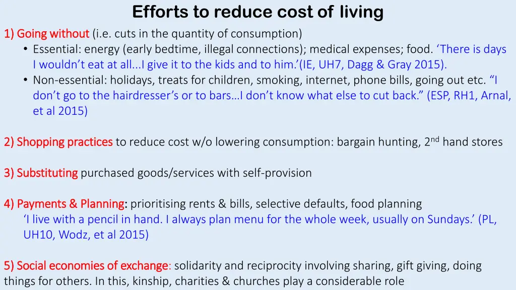 efforts to reduce cost of living