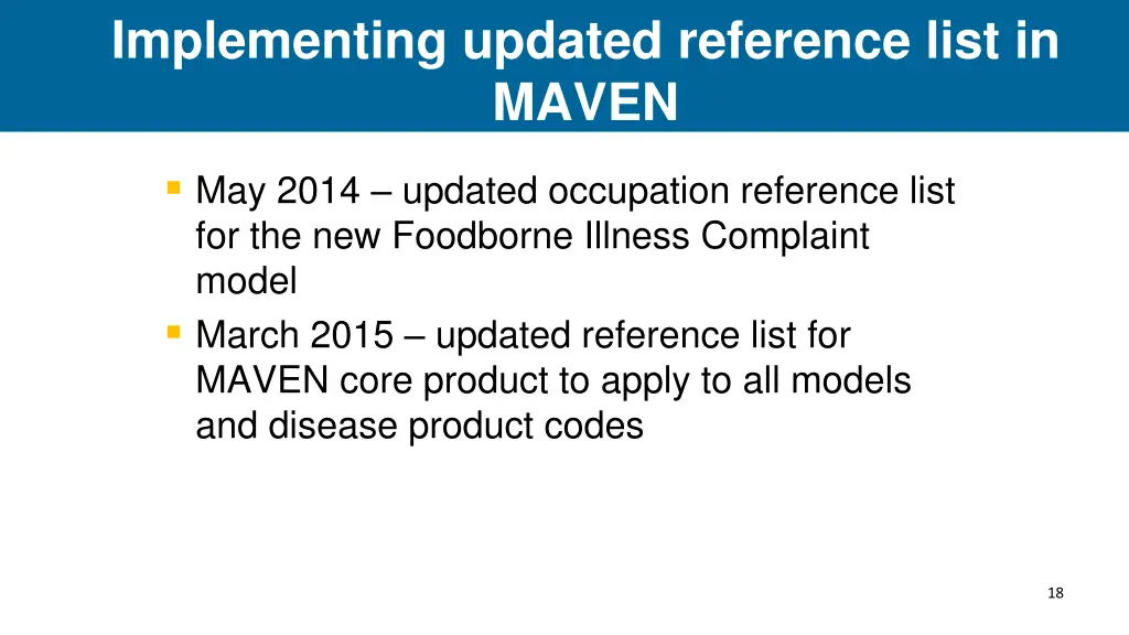 implementing updated reference list in maven