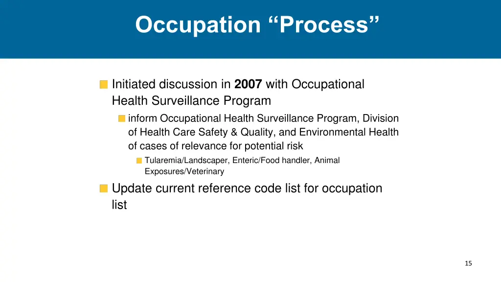 occupation process