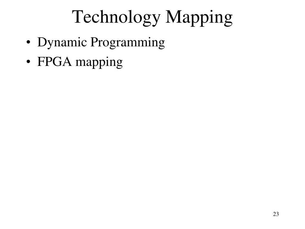 technology mapping