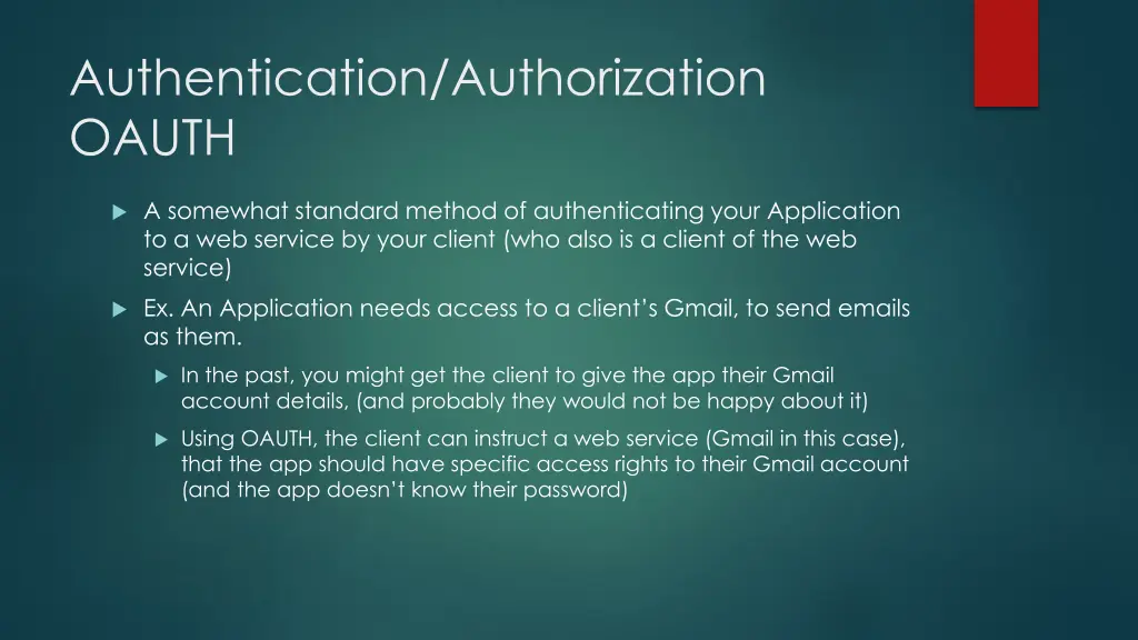 authentication authorization oauth