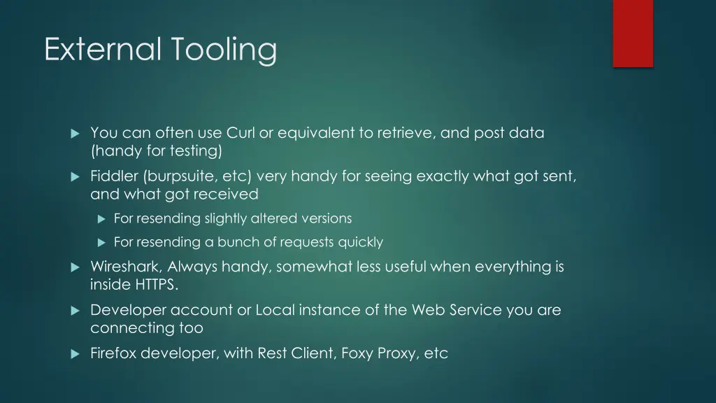 external tooling