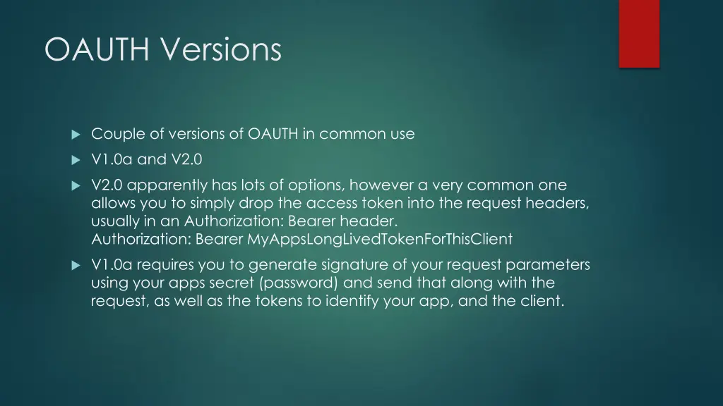 oauth versions