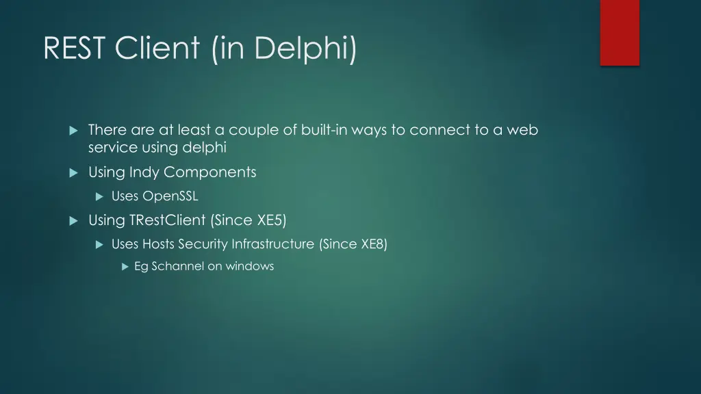 rest client in delphi