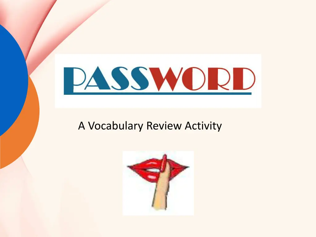 a vocabulary review activity