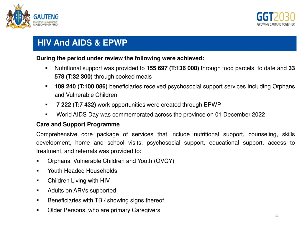 hiv and aids epwp