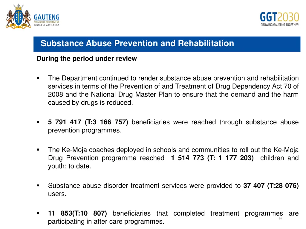 substance abuse prevention and rehabilitation