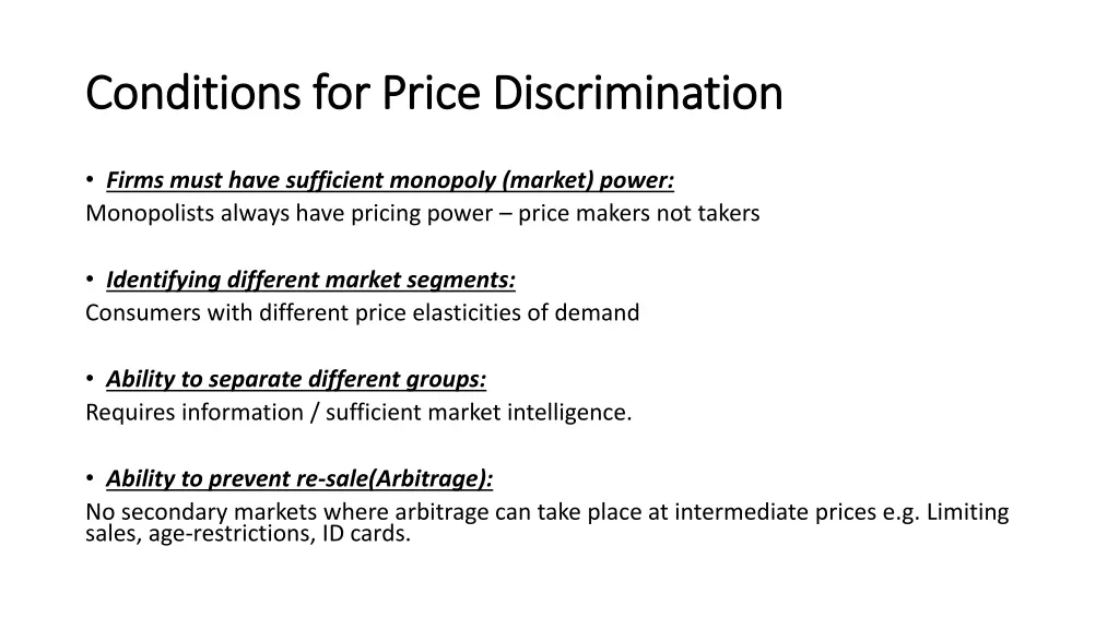 conditions for price discrimination conditions