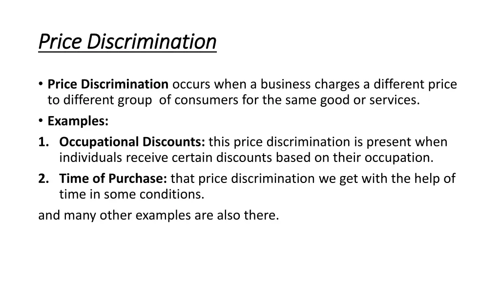 price discrimination price discrimination