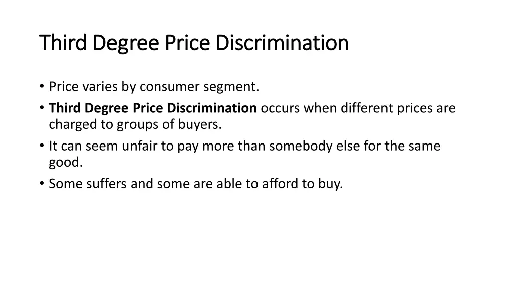 third degree price discrimination third degree