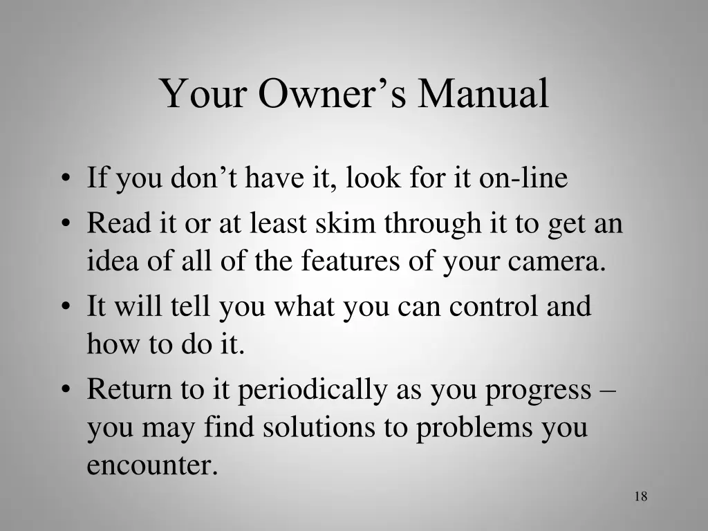 your owner s manual