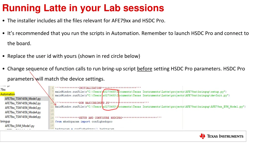 running latte in your lab sessions