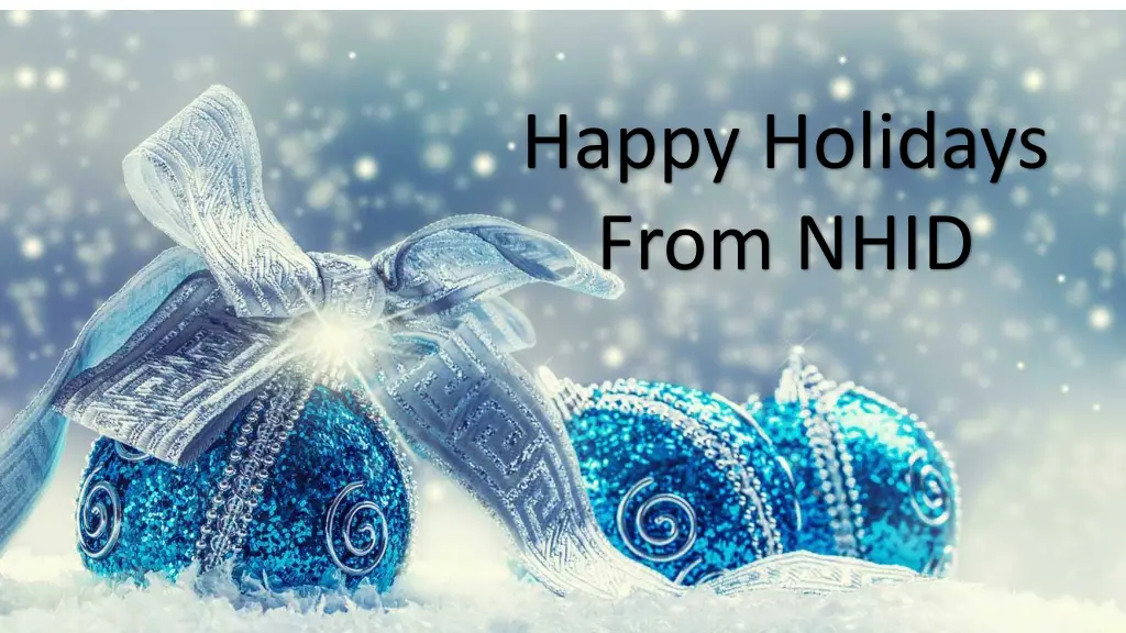 happy holidays from nhid