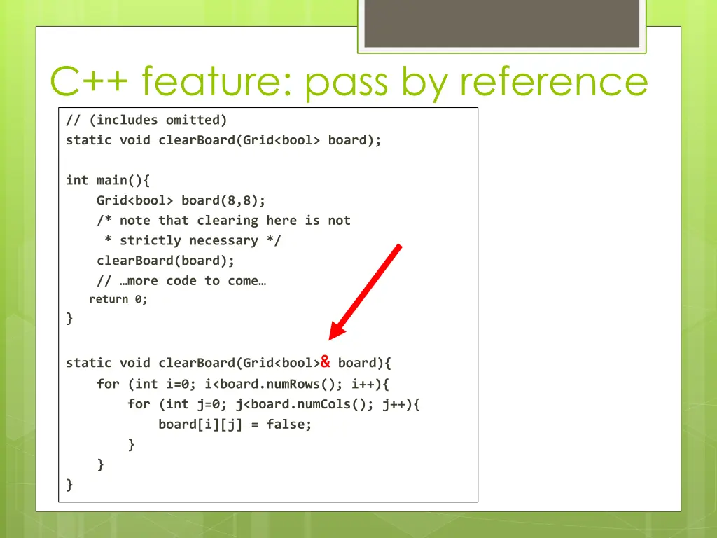 c feature pass by reference