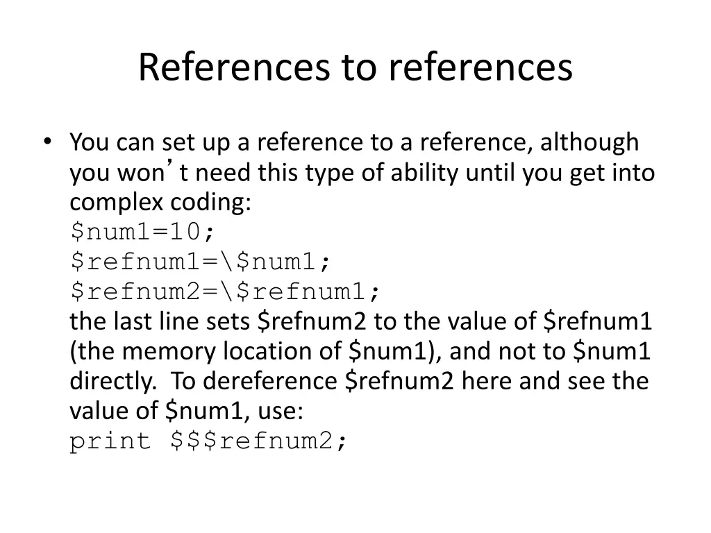 references to references