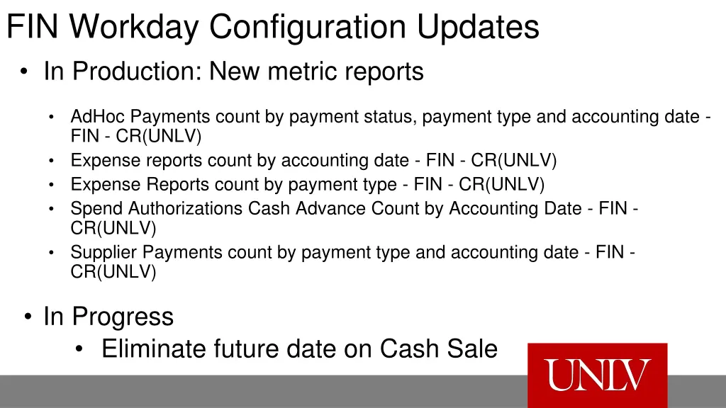 fin workday configuration updates in production