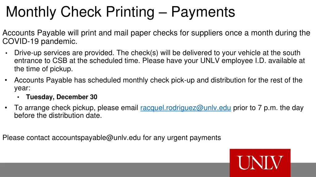 monthly check printing payments