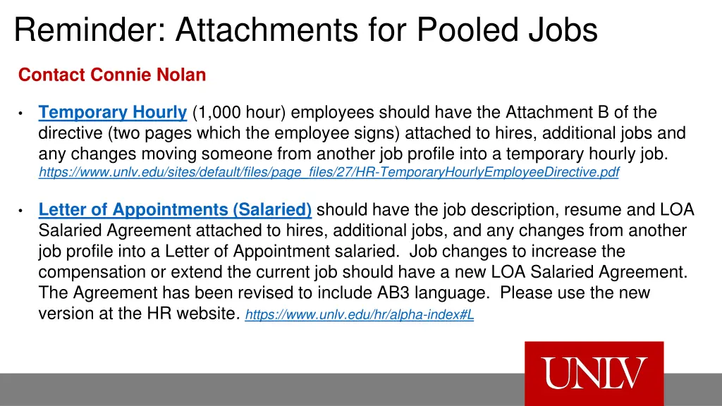 reminder attachments for pooled jobs