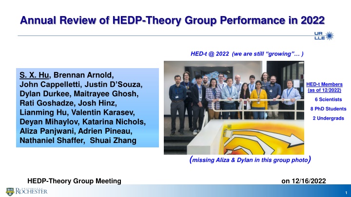 annual review of hedp theory group performance