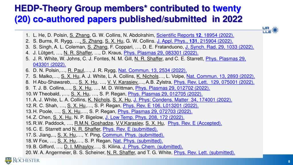 hedp theory group members contributed to twenty