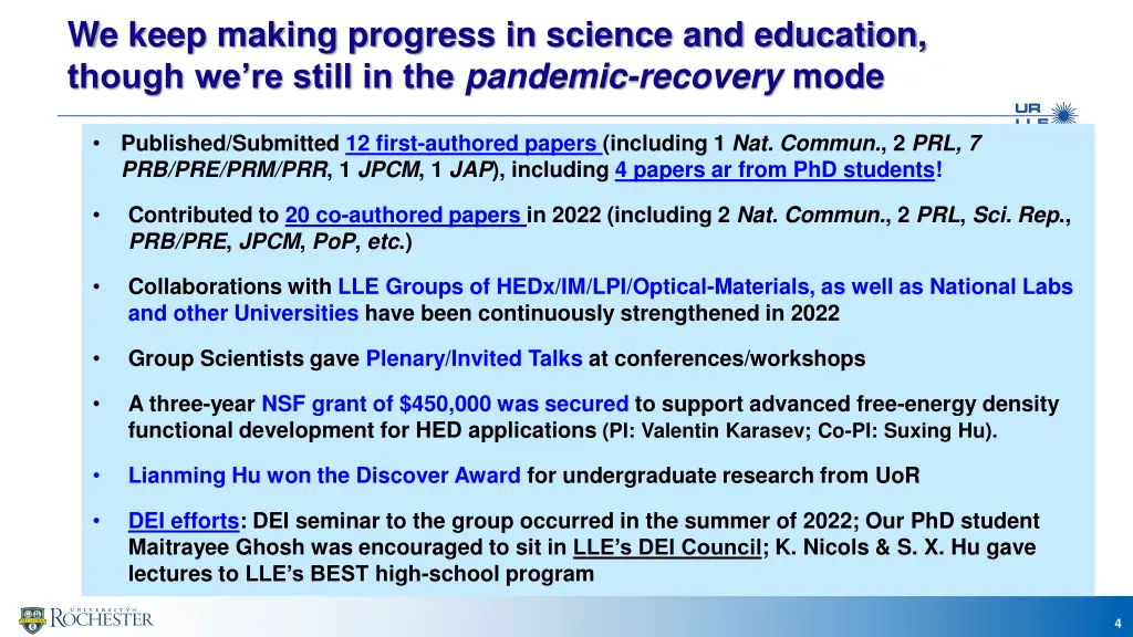 we keep making progress in science and education