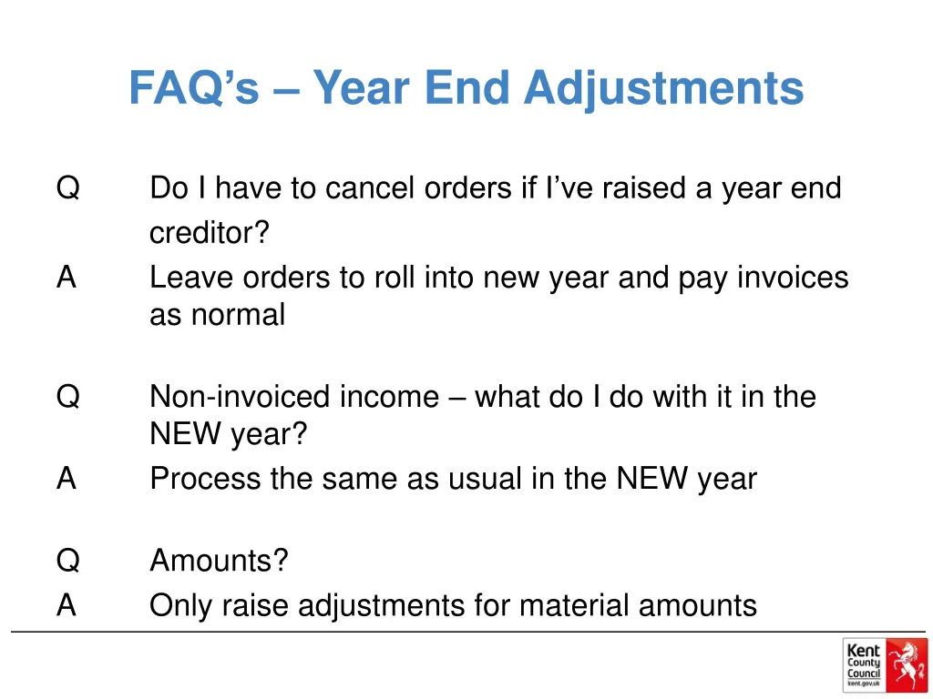 faq s year end adjustments