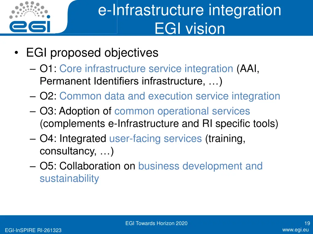 e infrastructure integration egi vision