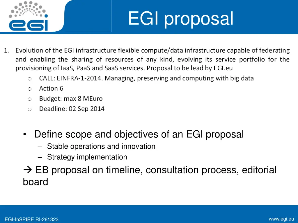 egi proposal