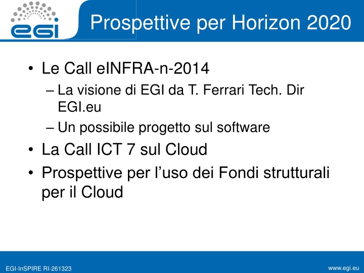 prospettive per horizon 2020