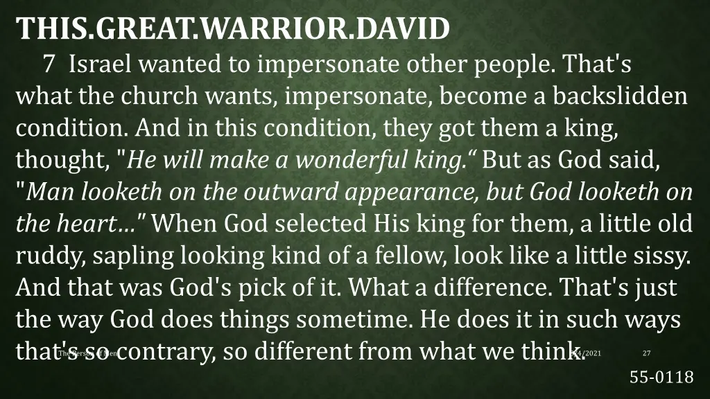 this great warrior david 7 israel wanted