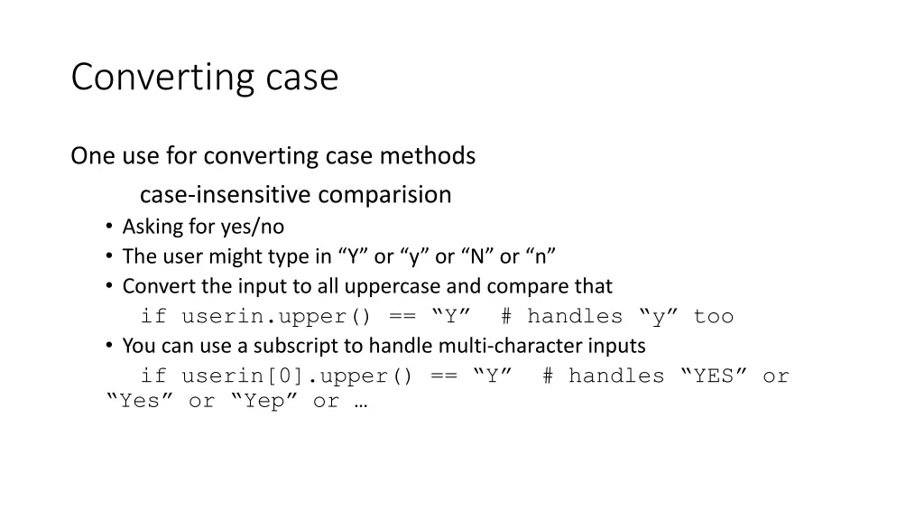 converting case 1