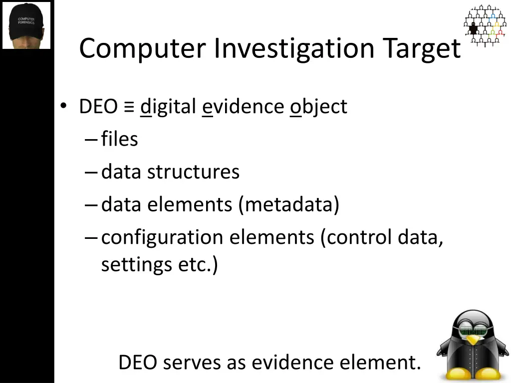 computer investigation target