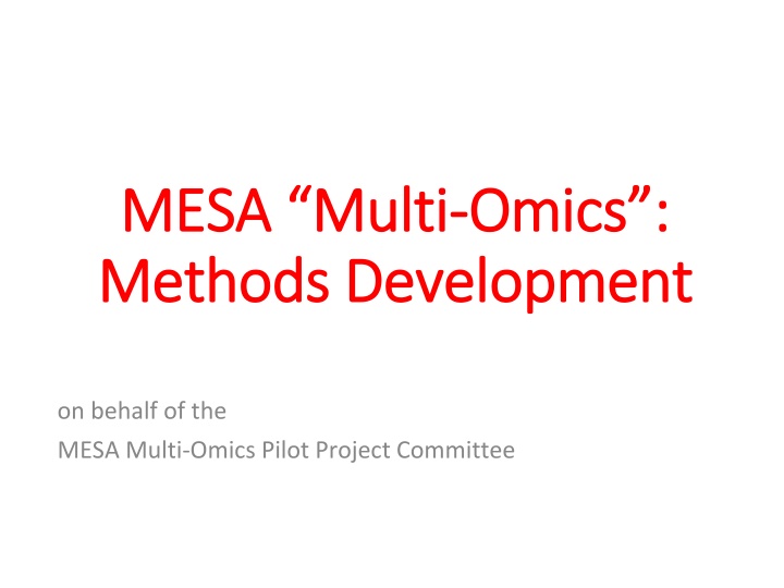 mesa mesa multi methods development methods