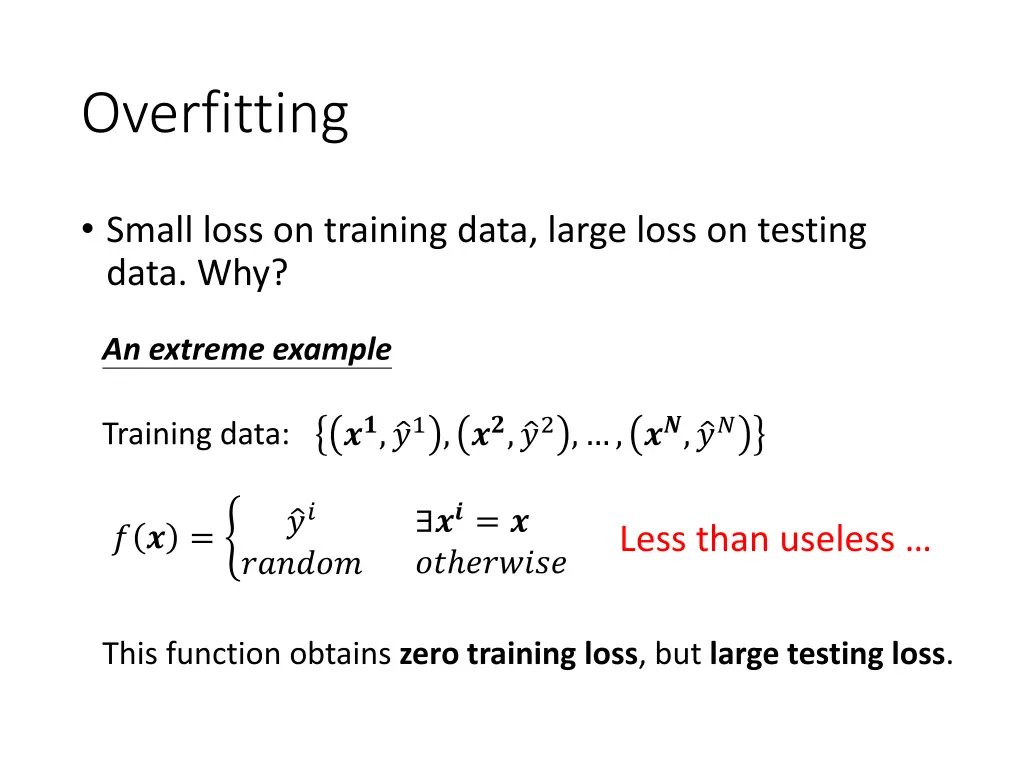 overfitting