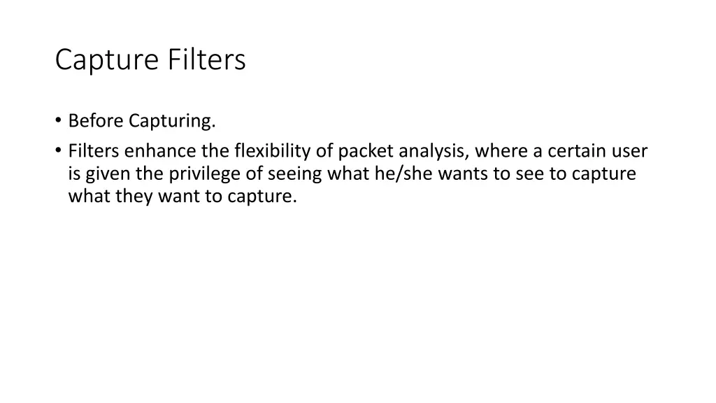 capture filters